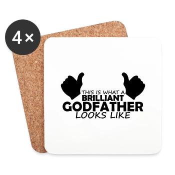 brilliant godfather - Coasters (set of 4) - white - Front