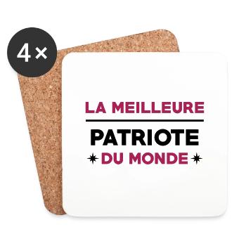Patriote / Patriotisme / France / Chauvin Français - Dessous de verre (lot de 4) - blanc - Devant