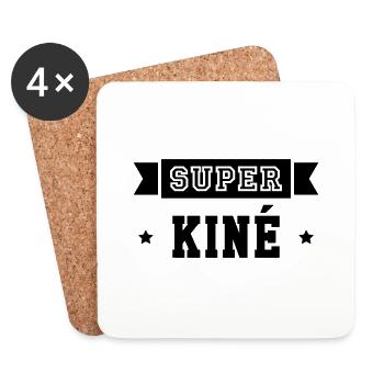Kiné / Kinesitherapeute / Kinésithérapie / Masseur - Dessous de verre (lot de 4) - blanc - Devant