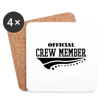official_crew_member_01 - Dessous de verre (lot de 4) - blanc - Devant