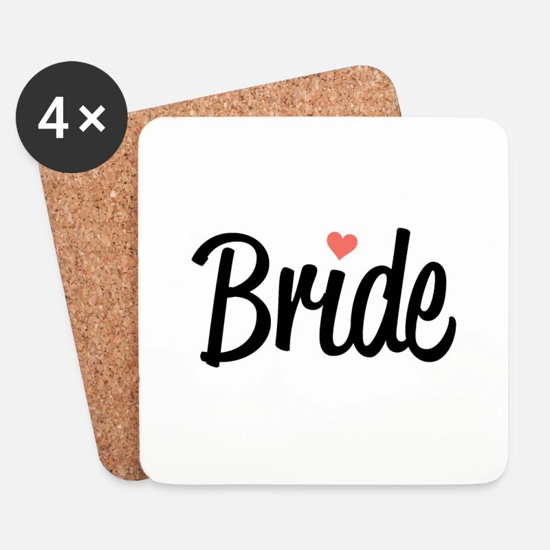 Bride - Untersetzer (4er-Set) - Weiß