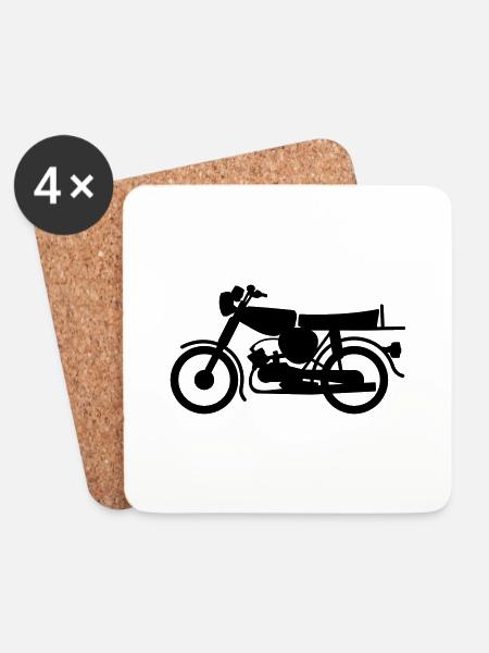 Simson ohne Fahrer - Untersetzer (4er-Set) - Weiß