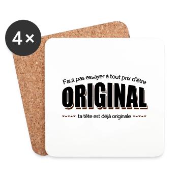 Dikkenek Original - Dessous de verre (lot de 4) - blanc - Devant