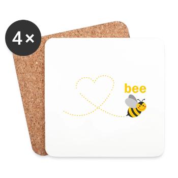 Granny to bee - Coasters (set of 4) - white - Front