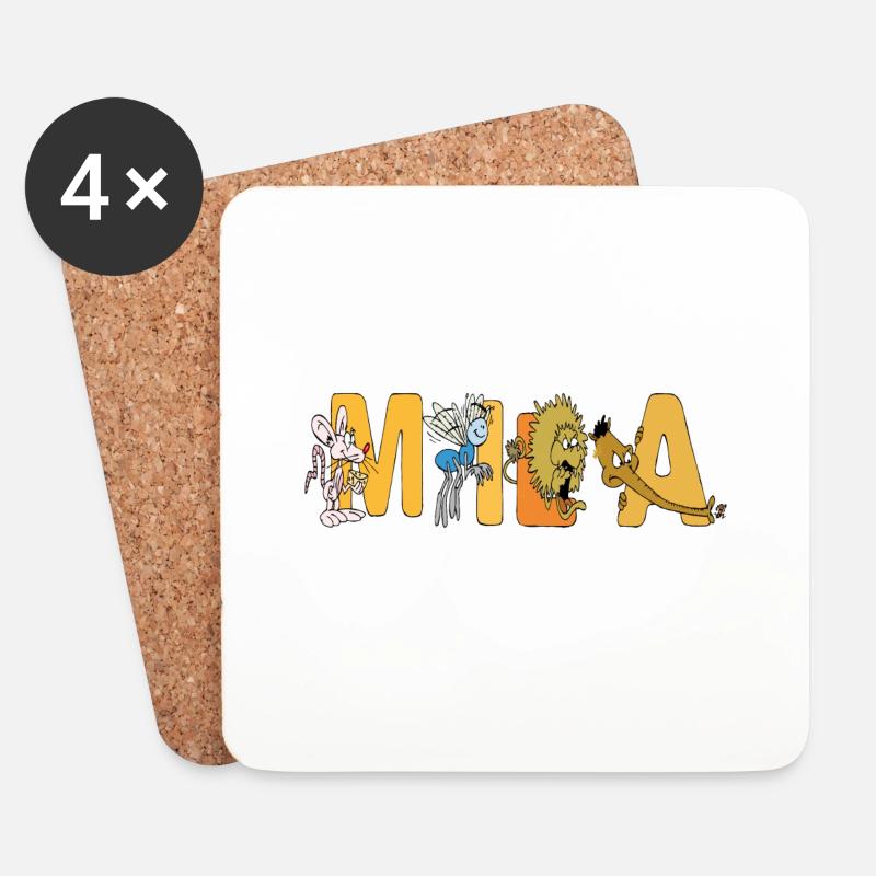 Mila - Coasters (set of 4) - white