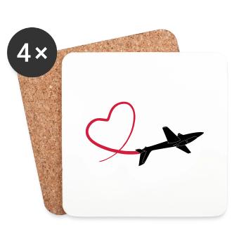 Kunstflug aerobatic Fox - Coasters (set of 4) - white - Front