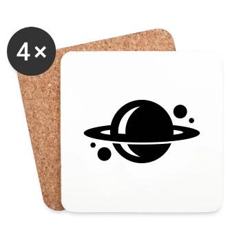 planet - Untersetzer (4er-Set) - Weiß - Vorne