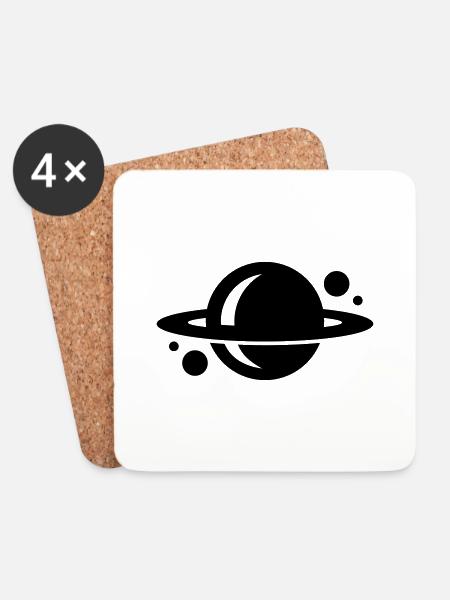planet - Untersetzer (4er-Set) - Weiß
