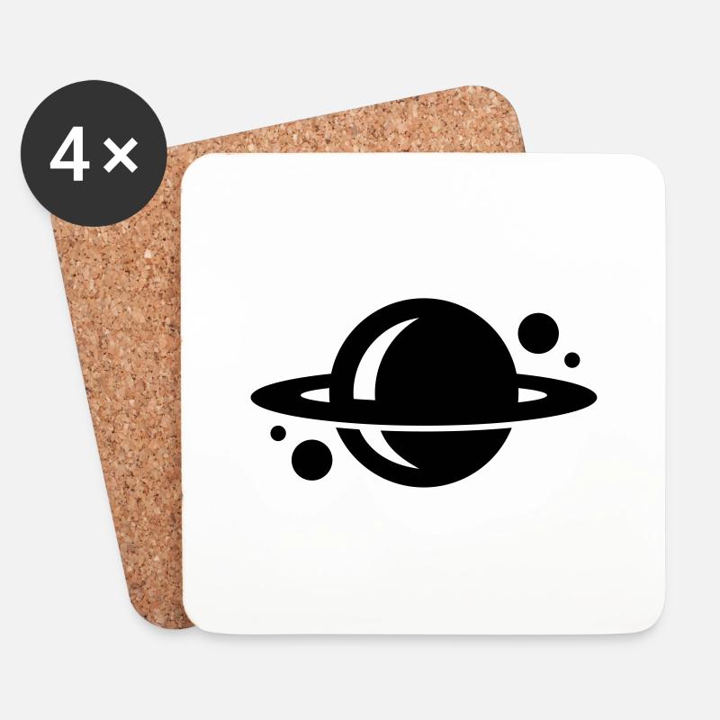 planet - Untersetzer (4er-Set) - Weiß