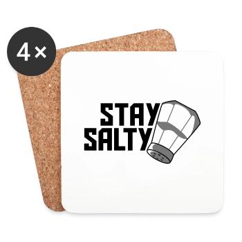 Stay Salty logo - Coasters (set of 4) - white - Front