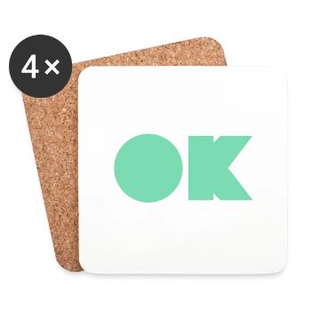 OK KPOP - Coasters (set of 4) - white - Front