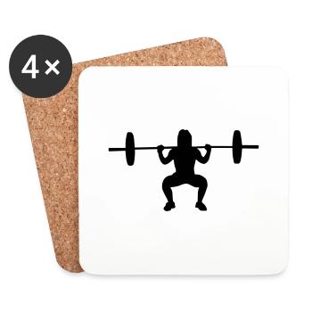 gym girl - Untersetzer (4er-Set) - Weiß - Vorne