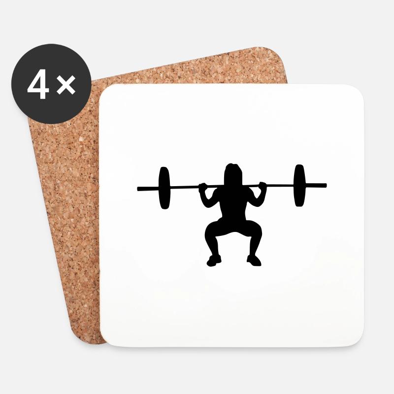 gym girl - Untersetzer (4er-Set) - Weiß