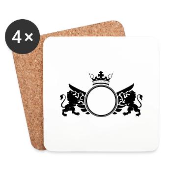 wappen_lions_001 - Dessous de verre (lot de 4) - blanc - Devant