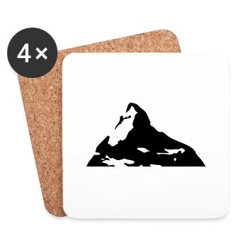 matterhorn berg - Untersetzer (4er-Set) - Weiß - Vorne