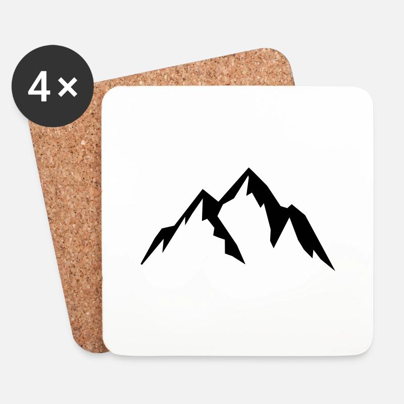 mountains - Untersetzer (4er-Set) - Weiß