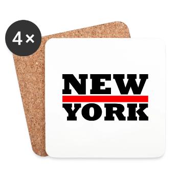 New York - Coasters (set of 4) - white - Front