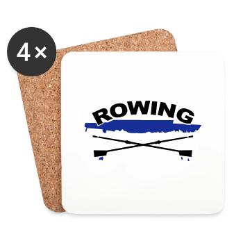 Rowing, Rowing - Coasters (set of 4) - white - Front