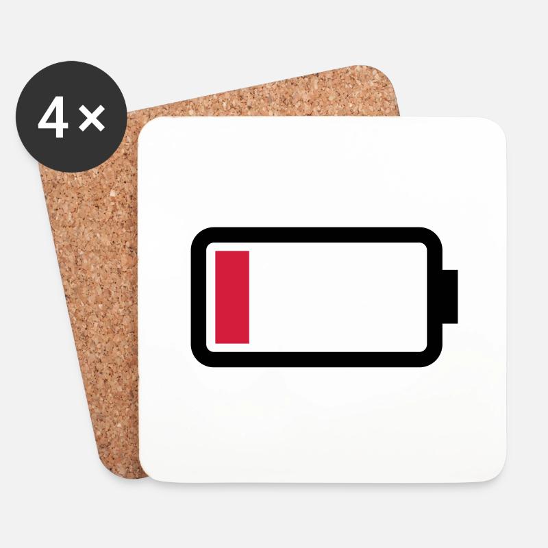 battery - Coasters (set of 4) - white