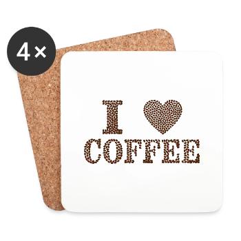 Coffee - Coasters (set of 4) - white - Front
