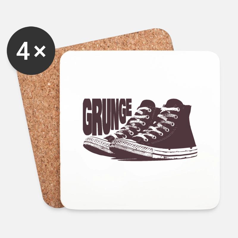 Schuhe Grunge - Untersetzer (4er-Set) - Weiß