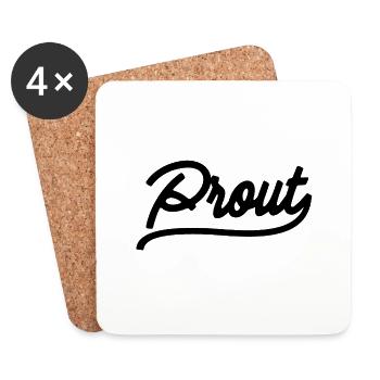 Prout - Dessous de verre (lot de 4) - blanc - Devant