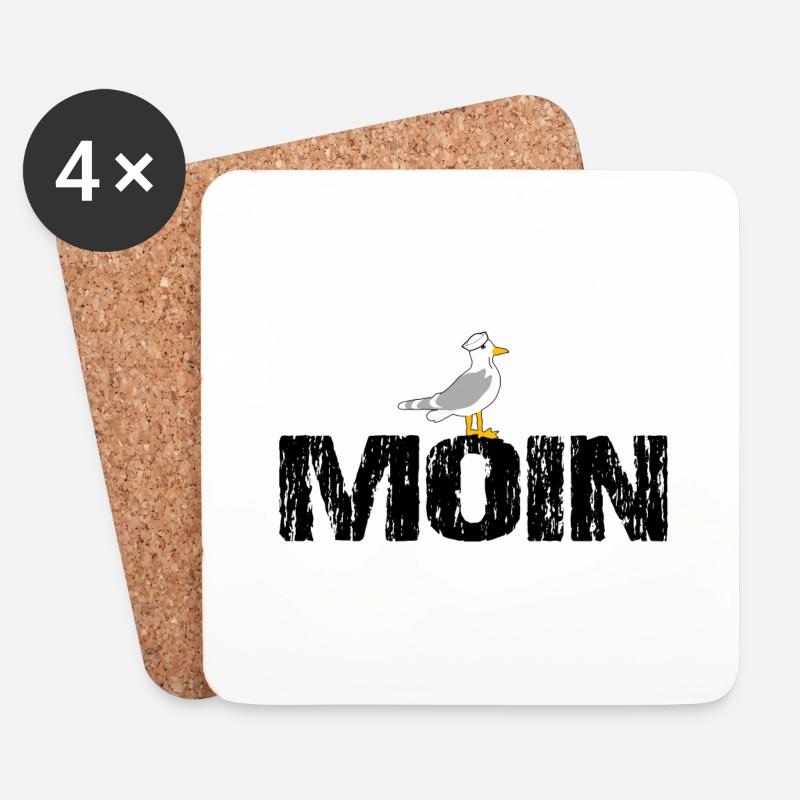 Moin - Untersetzer (4er-Set) - Weiß