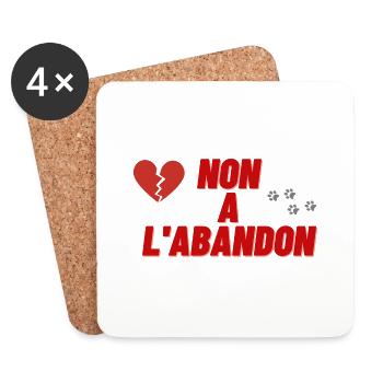 NOT ABANDONED - Coasters (set of 4) - white - Front