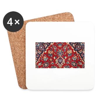 Tapis, persan - Dessous de verre (lot de 4) - blanc - Devant