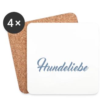 Hundeliebe - Untersetzer (4er-Set) - Weiß - Vorne
