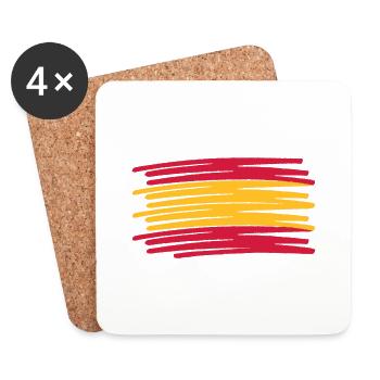 Spain bandera flag spain - Coasters (set of 4) - white - Front