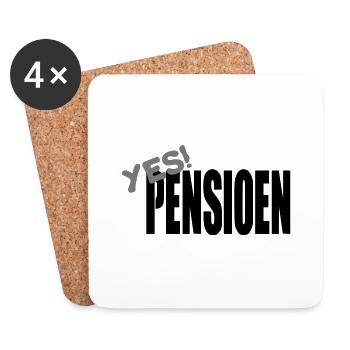 pension - Dessous de verre (lot de 4) - blanc - Devant
