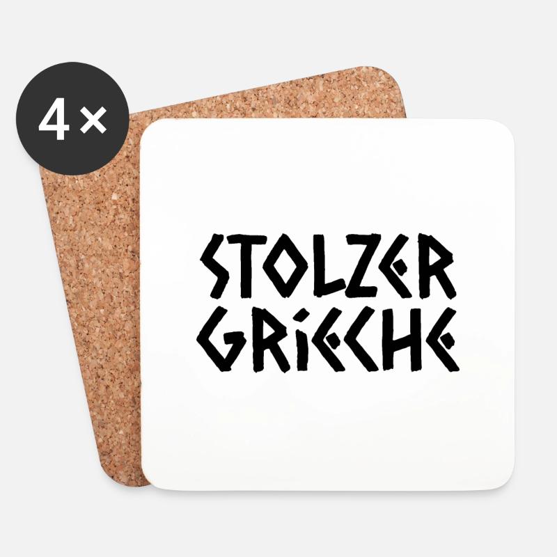 Griechenland - Untersetzer (4er-Set) - Weiß