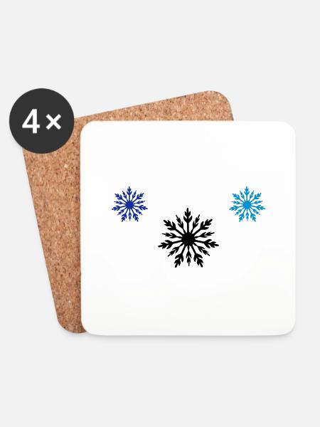 sterne frost - Untersetzer (4er-Set) - Weiß