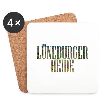 Lüneburger Heide Deutschland Landschaft - Untersetzer (4er-Set) - Weiß - Vorne