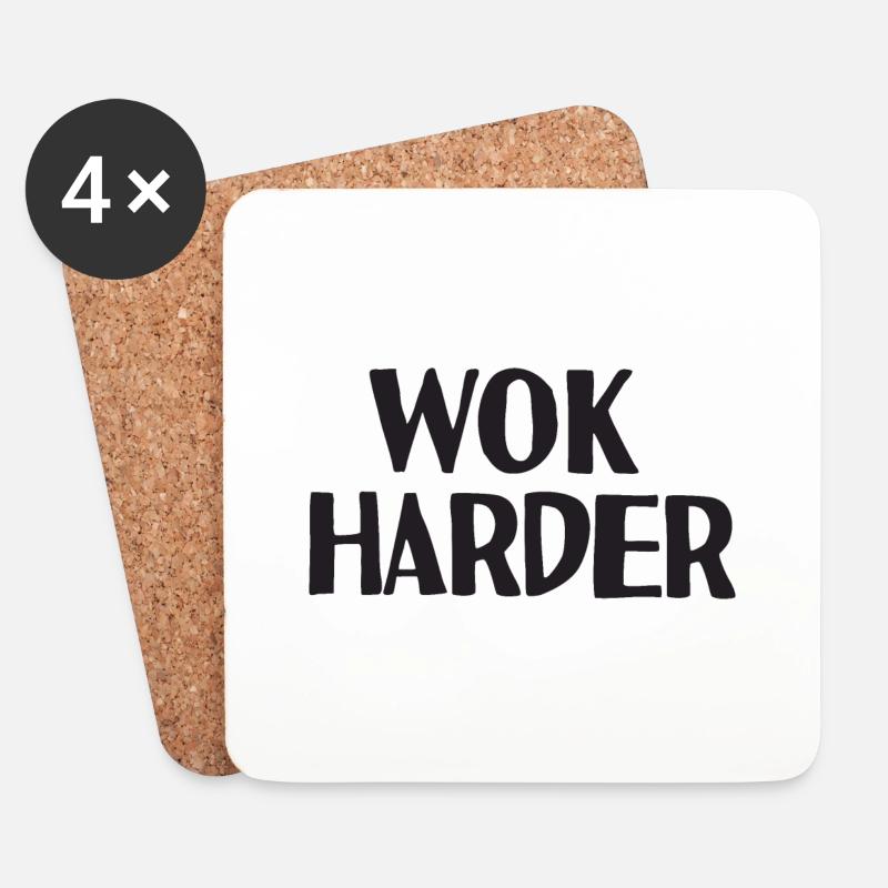 Wok härter - Untersetzer (4er-Set) - Weiß