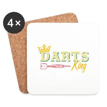 Darts king darts player - Coasters (set of 4) - white - Front