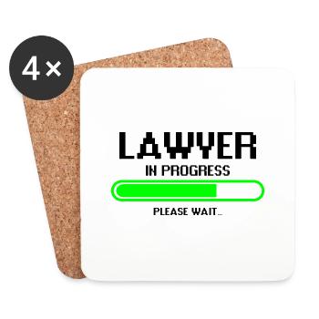 Lawyer in progress justice lawyer profession gift - Coasters (set of 4) - white - Front
