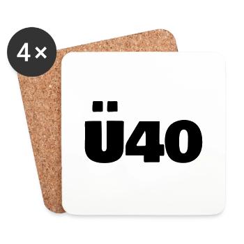 ü40 - Untersetzer (4er-Set) - Weiß - Vorne