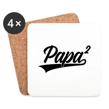 DAD HIGH 2 FATHER OF TWO - Coasters (set of 4) - white - Front