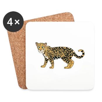 jaguar - Dessous de verre (lot de 4) - blanc - Devant