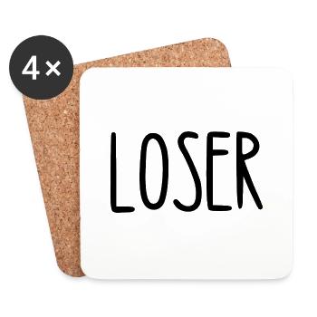 LOSER - Dessous de verre (lot de 4) - blanc - Devant