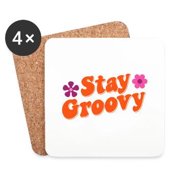 Stay Groovy - Coasters (set of 4) - white - Front