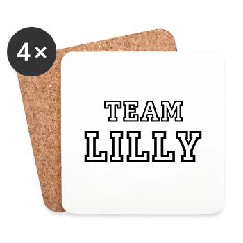 TEAM LILLY Dog Name TeamTricot - Coasters (set of 4) - white - Front