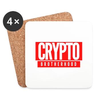 CRYPTO - Untersetzer (4er-Set) - Weiß - Vorne