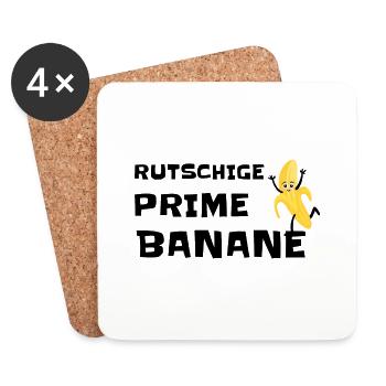 Rutschige Prime Banane - Untersetzer (4er-Set) - Weiß - Vorne