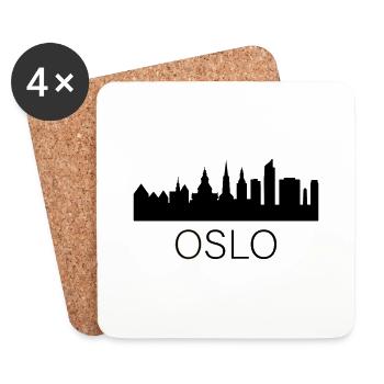 Oslo - Dessous de verre (lot de 4) - blanc - Devant