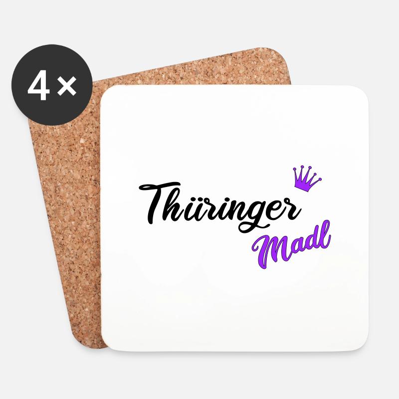 Thüringer Madel - Untersetzer (4er-Set) - Weiß