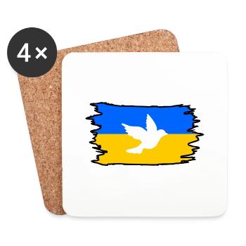 Ukraine - Untersetzer (4er-Set) - Weiß - Vorne