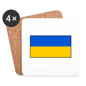 Ukraine - Untersetzer (4er-Set) - Weiß - Vorne